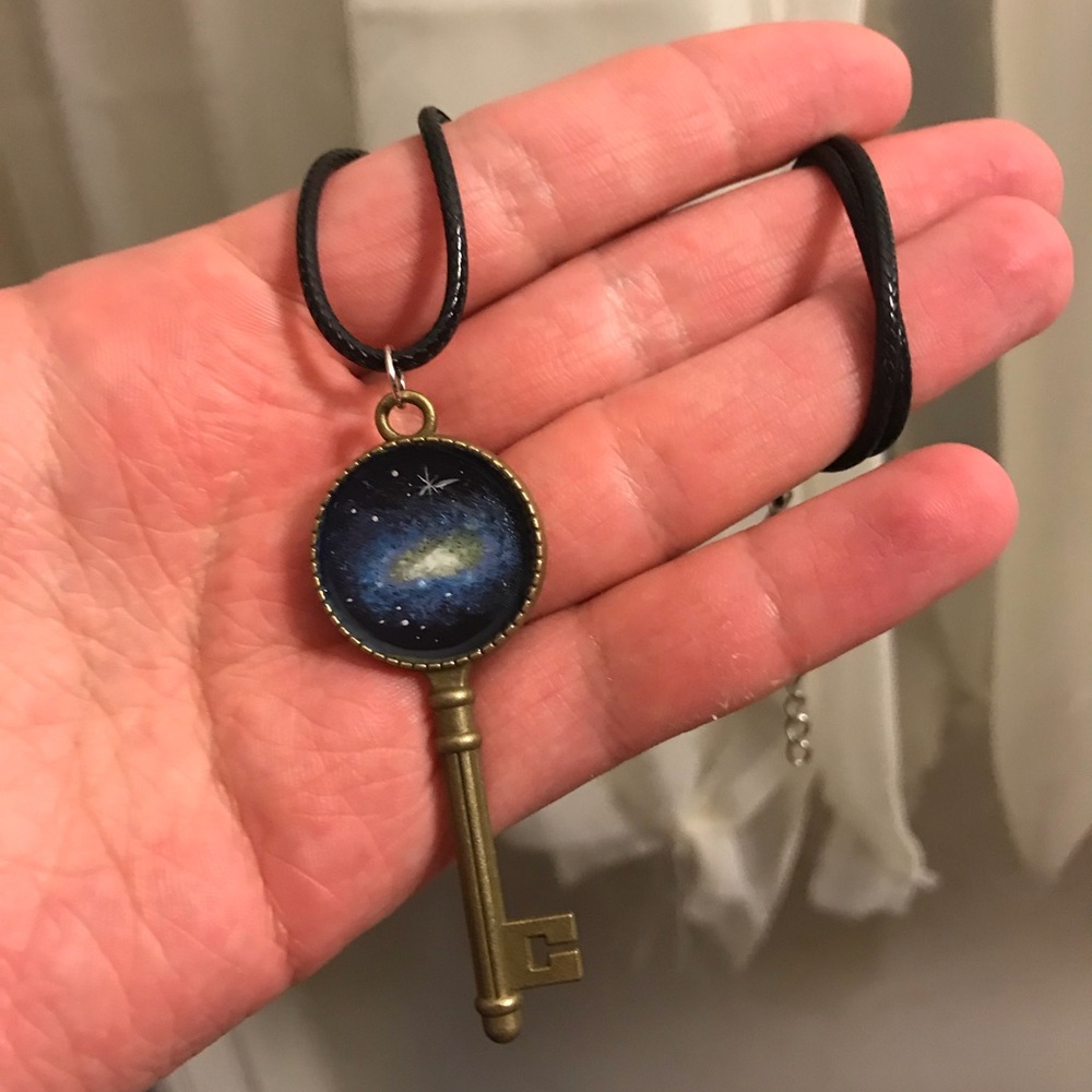 Galaxy key necklace